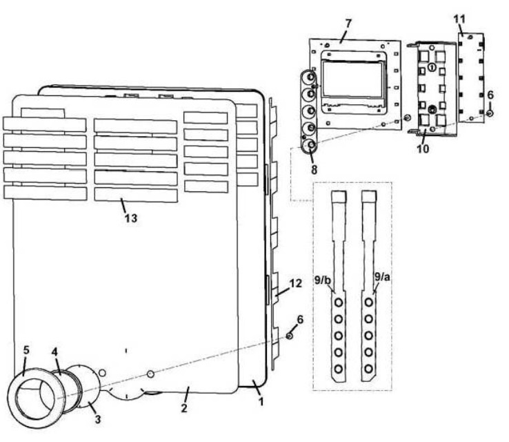 0020039008TR FRONTAL PANEL GLASS TRASPARENT